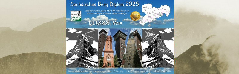 S&auml;chsisches Berg Diplom f&uuml;r 2025