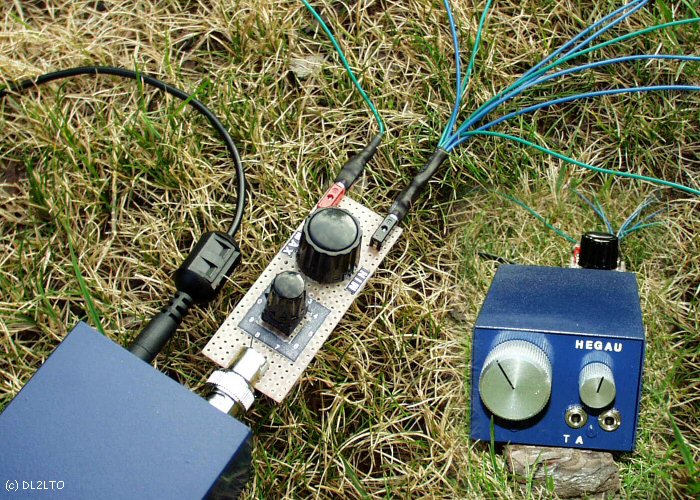 QRP TRX 'HEGAU' mit dem Tuner im Outdooreinsatz ...