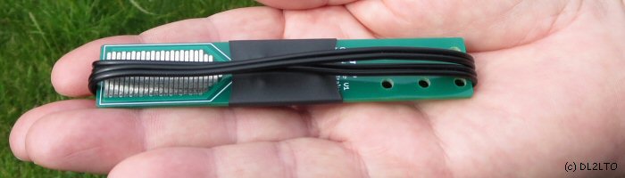 CW-Paddle-Stick als Größenvergleich