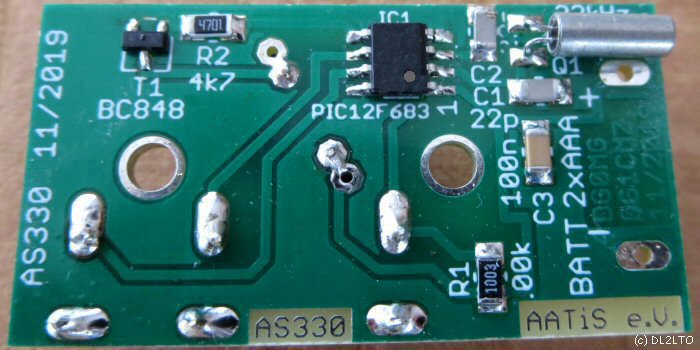 CW-Uhr, Bestückungsseite