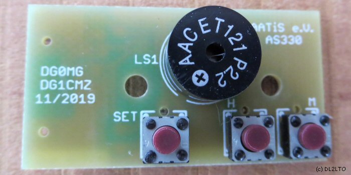 CW-Uhr,Bedienungsseite