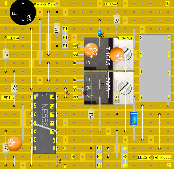 Lochrasterplatine Vorderseite