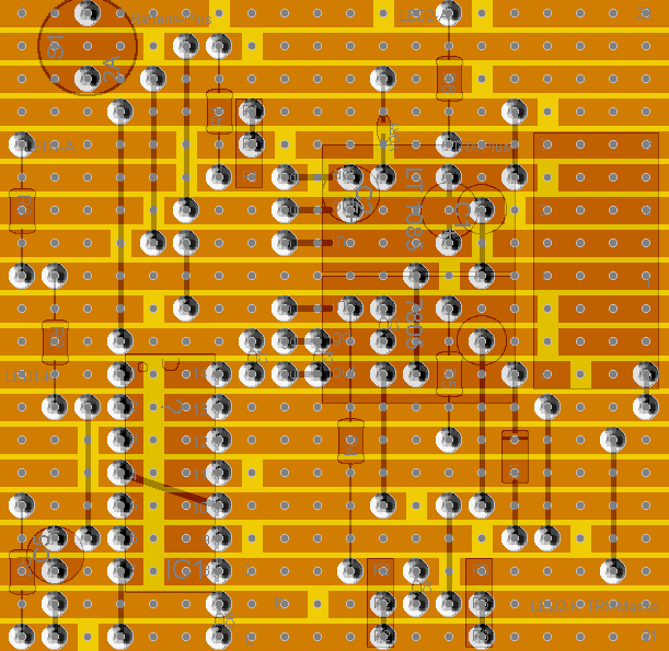 Lochrasterplatine Rückseite
