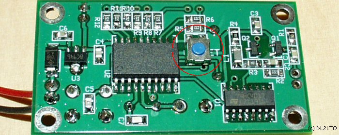Platinen Bestückungsseite, mit OFFSET Taster