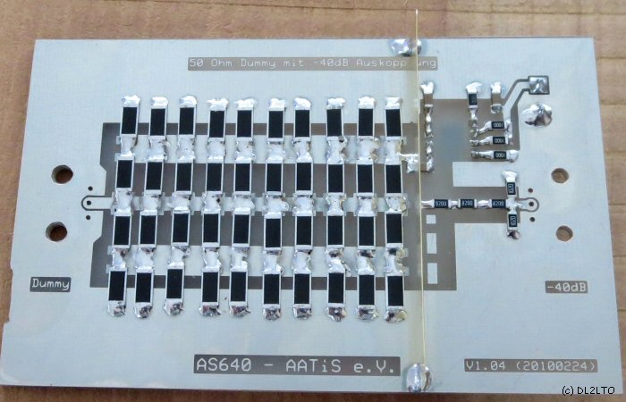 Bestückte Platine mit Dioden Testkopf