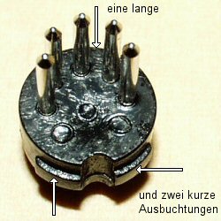 Kontaktstecker für die Spulen