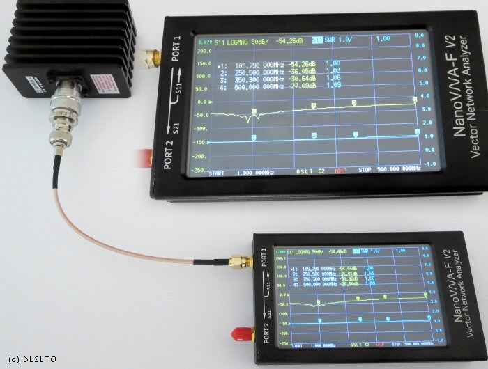 S11 Messung 1 MHz bis 500 MHz S11 Messung 1 MHz bis 500 MHz