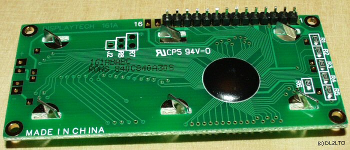 Displayplatine mit Stiftleiste