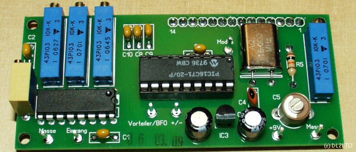 bestückte Leiterplatine