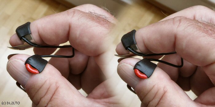 Finger-Morse-Taste in Aktion ...