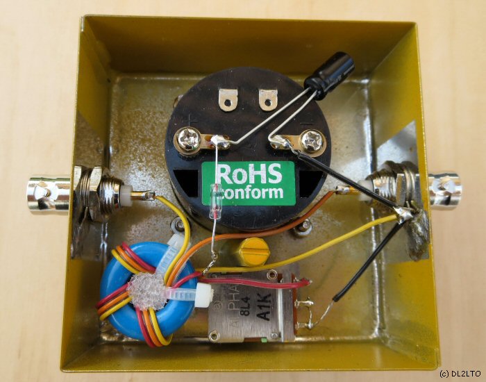 Innenleben der HF Impedanzmessbrücke