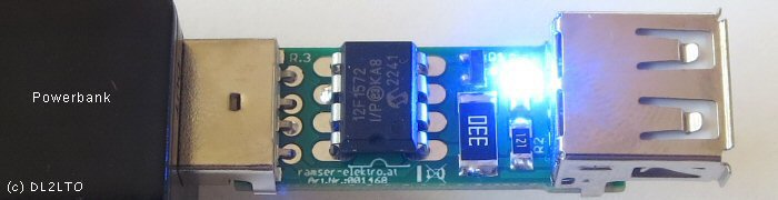 Powerbank-Wecker in Aktion