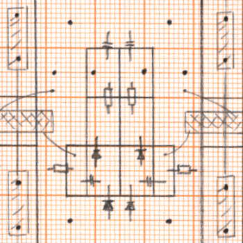 Layoutvorschlag auf Millimeterpapier
