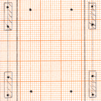 Layoutvorschlag auf Millimeterpapier