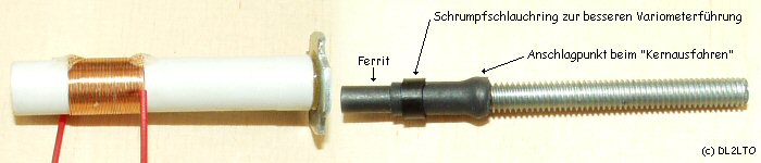 Variometerspule L1 im Detail