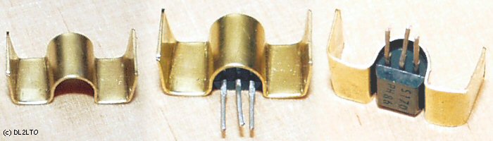Kühlblechschelle für den Endstufentransistor