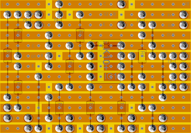 Lochrasterplatine Rückseite