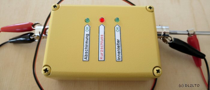 Test mit dem Koax-Kabel-Tester