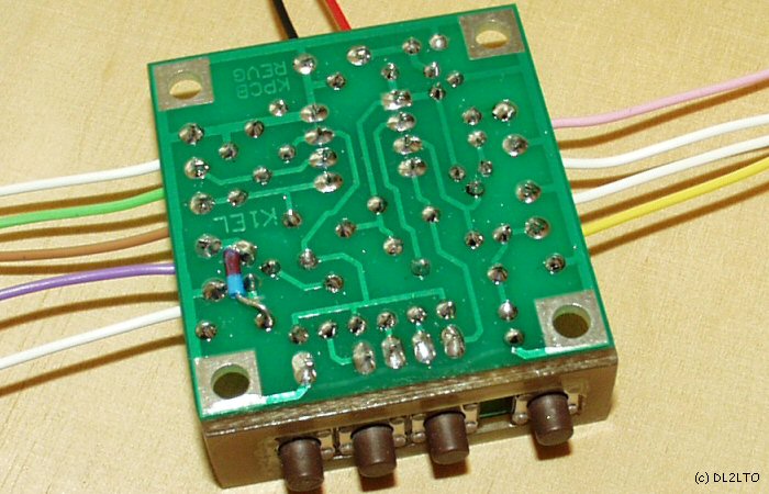 K-PCB fertig aufgebaut, Lötseite