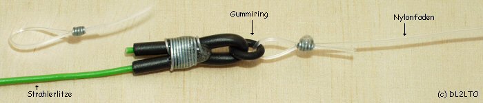 Übergang Strahler zur isolierten Abspannung ...