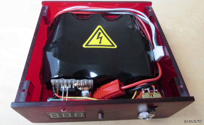 Innenleben der LowBatt AkkuBox Innenleben der LowBatt AkkuBox