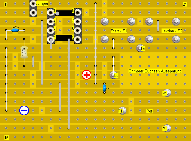 Lochrasterplatine Vorderseite