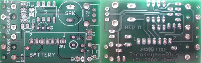 Leiterplatine Bestückungs- und Lötseite. ...