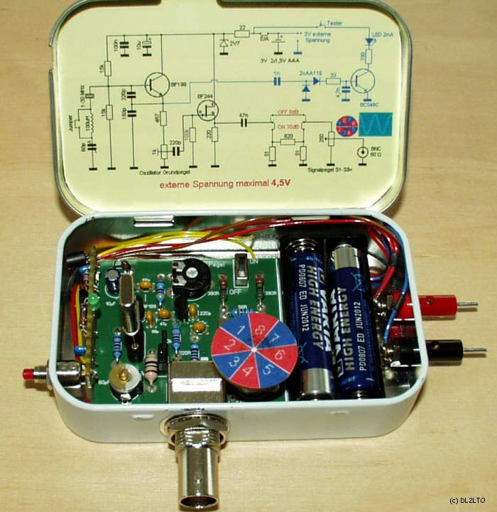 Blick in die geöffnete 'Blechschachtel'
