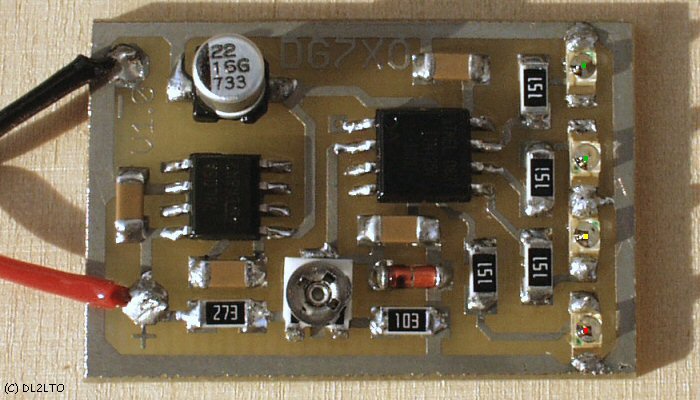 bestückte Platine ...