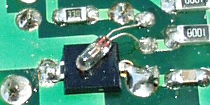Positionierung von Fotodiode und Microlämpchen Positionierung von Fotodiode und Microlämpchen