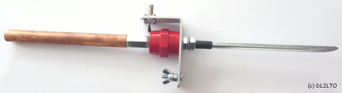 montierte Teleskophalterung mit Verstrkungshlse