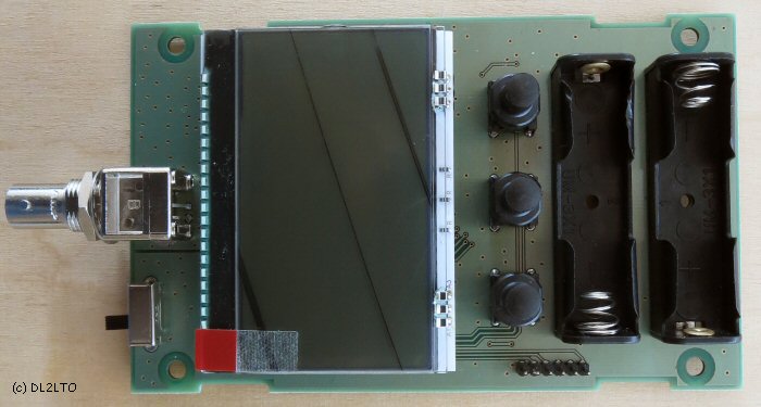 Fertig gelötete Platine, Bestückungsseite