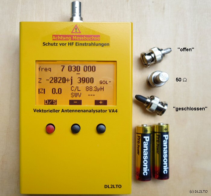 Analyser mit den drei Referenzelementen zur Kalibrierung