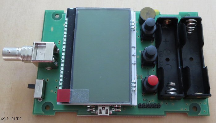 Fertig gelötete Platine, Bestückungsseite