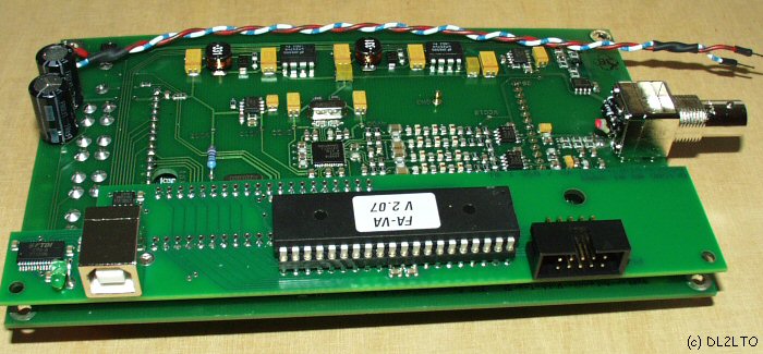 fertig montierte Haupt- und USB Adapterplatine