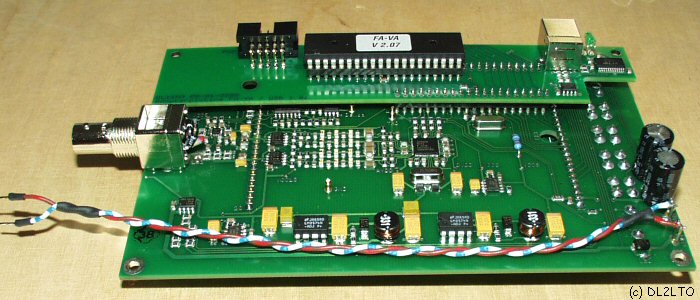 fertig montierte Haupt- und USB Adapterplatine