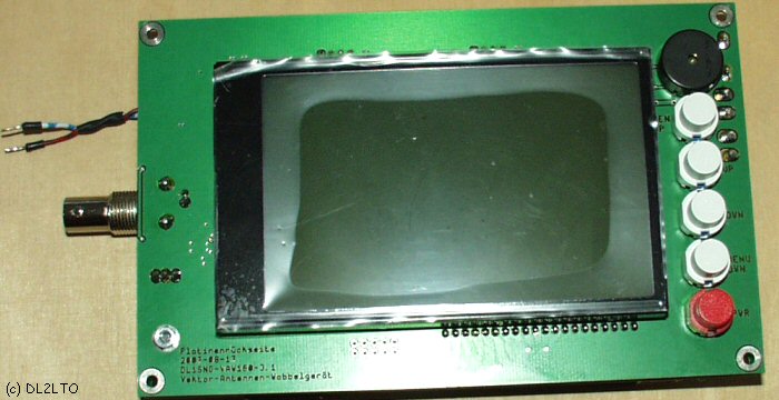 Draufsicht Hauptplatine mit Display