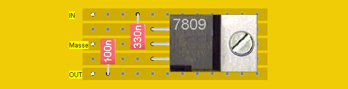 Lochraster Festspannungsregler
