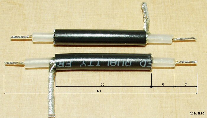 Koaxkabel der beiden Meßleitungen im Detail