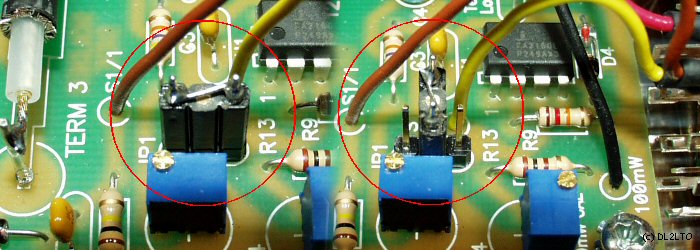 Jumper JP1 variabel ausgeführt