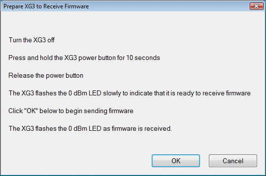 Instruktionen beim Firmware Update