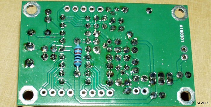 Lötseite der Hauptplatine Lötseite der Hauptplatine