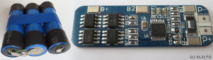 3 recycelte Zellen und BMS ...