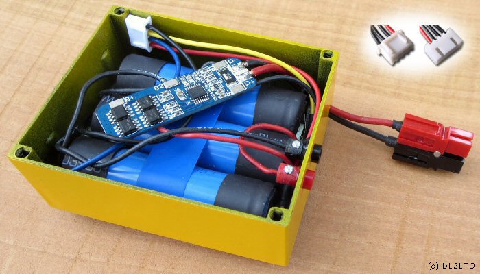 Innenleben des recycelten Akupacks ...